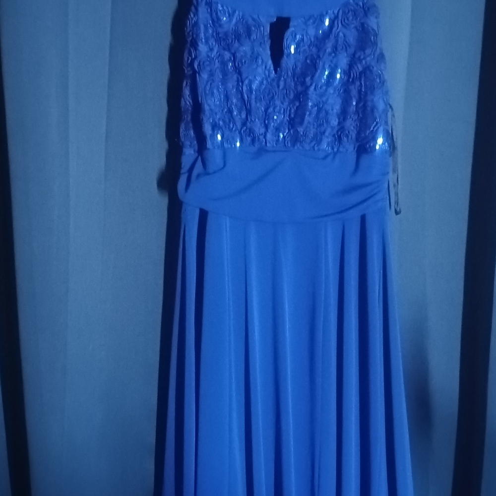 Enfocus Studio Royal Blue Floral Dress